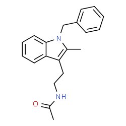 ChemSpider 2D Image | N-[2-(1-Benzyl-2-methyl-1H-indol-3-yl)ethyl]acetamide | C20H22N2O