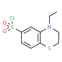 ChemSpider 2D Image | 4-Ethyl-3,4-dihydro-2H-1,4-benzothiazine-6-sulfonyl chloride | C10H12ClNO2S2