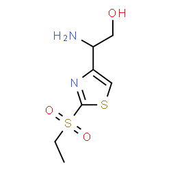 ChemSpider 2D Image | 2-Amino-2-[2-(ethylsulfonyl)-1,3-thiazol-4-yl]ethanol | C7H12N2O3S2