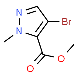 ChemSpider 2D Image | Methyl 4-bromo-1-methyl-1H-pyrazole-5-carboxylate | C6H7BrN2O2