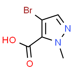 ChemSpider 2D Image | 4-Bromo-1-methyl-1H-pyrazole-5-carboxylic acid | C5H5BrN2O2