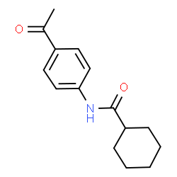 ChemSpider 2D Image | N-(4-Acetylphenyl)cyclohexanecarboxamide | C15H19NO2