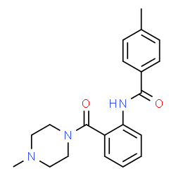 ChemSpider 2D Image | 4-Methyl-N-{2-[(4-methyl-1-piperazinyl)carbonyl]phenyl}benzamide | C20H23N3O2