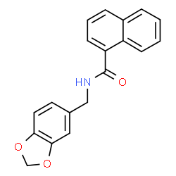 ChemSpider 2D Image | N-(1,3-Benzodioxol-5-ylmethyl)-1-naphthamide | C19H15NO3