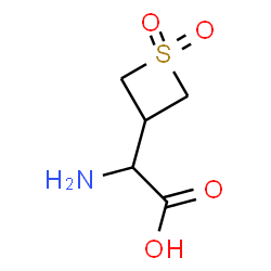 ChemSpider 2D Image | Amino(1,1-dioxido-3-thietanyl)acetic acid | C5H9NO4S