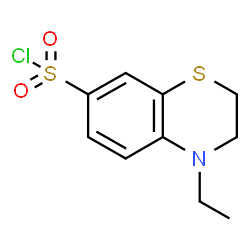 ChemSpider 2D Image | 4-Ethyl-3,4-dihydro-2H-1,4-benzothiazine-7-sulfonyl chloride | C10H12ClNO2S2