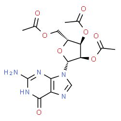 ChemSpider 2D Image | Tri-O-acetylguanosine | C16H19N5O8