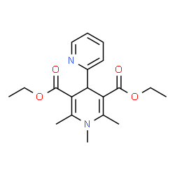 ChemSpider 2D Image | Diethyl 1',2',6'-trimethyl-1',4'-dihydro-2,4'-bipyridine-3',5'-dicarboxylate | C19H24N2O4