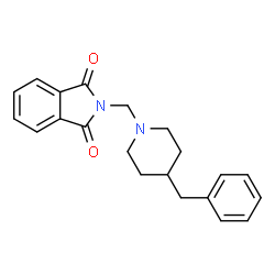 ChemSpider 2D Image | 2-(4-Benzyl-piperidin-1-ylmethyl)-isoindole-1,3-dione | C21H22N2O2