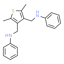 ChemSpider 2D Image | N,N'-[(2,5-Dimethyl-3,4-thienediyl)bis(methylene)]dianiline | C20H22N2S