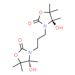 ChemSpider 2D Image | (4R,4'R)-3,3'-(1,3-Propanediyl)bis(4-hydroxy-4,5,5-trimethyl-1,3-oxazolidin-2-one) | C15H26N2O6