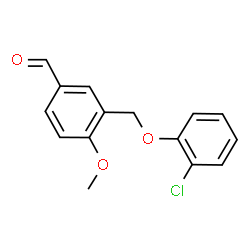 ChemSpider 2D Image | 3-(2-CHLOROPHENOXYMETHYL)-4-METHOXYBENZALDEHYDE | C15H13ClO3