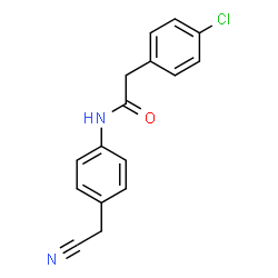 ChemSpider 2D Image | 2-(4-Chlorophenyl)-N-[4-(cyanomethyl)phenyl]acetamide | C16H13ClN2O