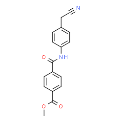 ChemSpider 2D Image | Methyl 4-{[4-(cyanomethyl)phenyl]carbamoyl}benzoate | C17H14N2O3