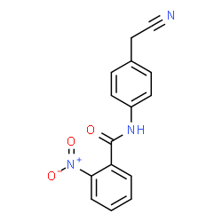ChemSpider 2D Image | N-[4-(Cyanomethyl)phenyl]-2-nitrobenzamide | C15H11N3O3