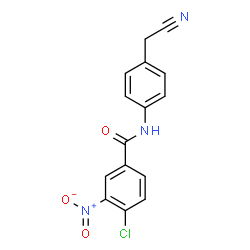 ChemSpider 2D Image | 4-Chloro-N-[4-(cyanomethyl)phenyl]-3-nitrobenzamide | C15H10ClN3O3