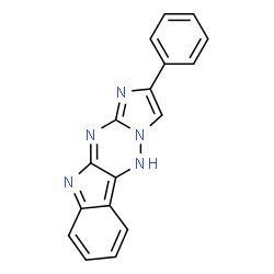 ChemSpider 2D Image | 2-Phenyl-5H-imidazo[1',2':2,3][1,2,4]triazino[5,6-b]indole | C17H11N5