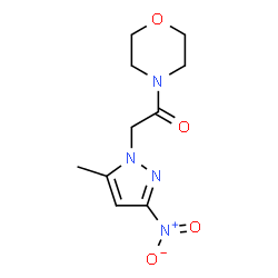 ChemSpider 2D Image | 2-(5-Methyl-3-nitro-1H-pyrazol-1-yl)-1-(4-morpholinyl)ethanone | C10H14N4O4