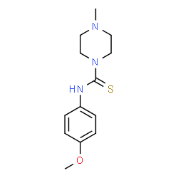 ChemSpider 2D Image | N-(4-Methoxyphenyl)-4-methyl-1-piperazinecarbothioamide | C13H19N3OS
