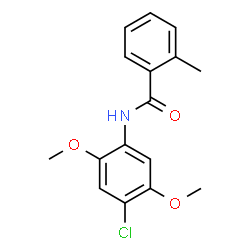 ChemSpider 2D Image | N-(4-Chloro-2,5-dimethoxyphenyl)-2-methylbenzamide | C16H16ClNO3