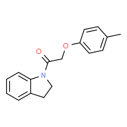 ChemSpider 2D Image | 1-(2,3-Dihydro-1H-indol-1-yl)-2-(4-methylphenoxy)ethanone | C17H17NO2