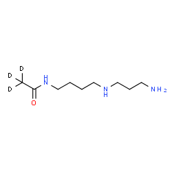 ChemSpider 2D Image | N-{4-[(3-Aminopropyl)amino]butyl}(~2~H_3_)acetamide | C9H18D3N3O