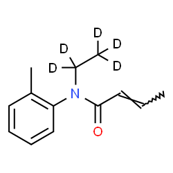 ChemSpider 2D Image | (2E)-N-(~2~H_5_)Ethyl-N-(2-methylphenyl)-2-butenamide | C13H12D5NO