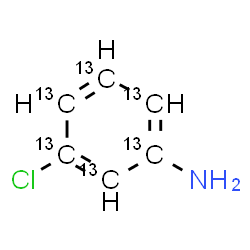 ChemSpider 2D Image | 3-Chloro(~13~C_6_)aniline | 13C6H6ClN