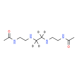 ChemSpider 2D Image | N,N'-[(~2~H_4_)-1,2-Ethanediylbis(imino-2,1-ethanediyl)]diacetamide | C10H18D4N4O2