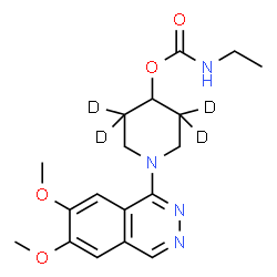 ChemSpider 2D Image | 1-(6,7-Dimethoxy-1-phthalazinyl)(3,3,5,5-~2~H_4_)-4-piperidinyl ethylcarbamate | C18H20D4N4O4
