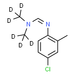 ChemSpider 2D Image | N'-(4-Chloro-2-methylphenyl)-N,N-bis[(~2~H_3_)methyl]imidoformamide | C10H7D6ClN2