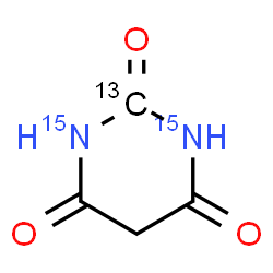 ChemSpider 2D Image | 2,4,6(1H,3H,5H)-(2-~13~C,~15~N_2_)Pyrimidinetrione | C313CH415N2O3