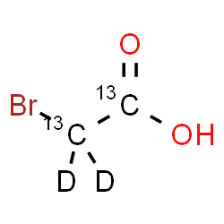 ChemSpider 2D Image | Bromo(~13~C_2_,~2~H_2_)acetic acid | 13C2HD2BrO2