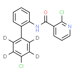 ChemSpider 2D Image | 2-Chloro-N-[4'-chloro(2',3',5',6'-~2~H_4_)-2-biphenylyl]nicotinamide | C18H8D4Cl2N2O