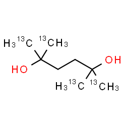 ChemSpider 2D Image | 2,5-Bis[(~13~C)methyl]-2,5-(1,6-~13~C_2_)hexanediol | C413C4H18O2