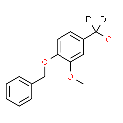 ChemSpider 2D Image | [4-(Benzyloxy)-3-methoxyphenyl](~2~H_2_)methanol | C15H14D2O3