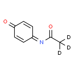 ChemSpider 2D Image | N-(4-Oxo-2,5-cyclohexadien-1-ylidene)(~2~H_3_)acetamide | C8H4D3NO2