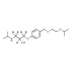 ChemSpider 2D Image | 1-{4-[(2-Isopropoxyethoxy)methyl]phenoxy}-3-(isopropylamino)-2-(~2~H_5_)propanol | C18H26D5NO4