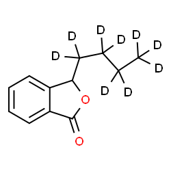ChemSpider 2D Image | 3-(~2~H_9_)Butyl-2-benzofuran-1(3H)-one | C12H5D9O2