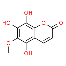 ChemSpider 2D Image | 5,7,8-Trihydroxy-6-methoxy-2H-chromen-2-one | C10H8O6
