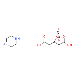 ChemSpider 2D Image | carbon dioxide;3-hydroxypentanedioic acid;piperazine | C10H18N2O7