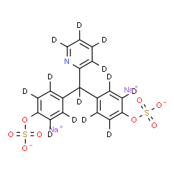ChemSpider 2D Image | Disodium [(~2~H_4_)-2-pyridinyl(~2~H)methylene]di(~2~H_4_)-4,1-phenylene disulfate | C18D13NNa2O8S2