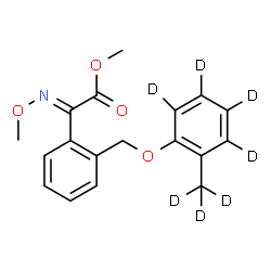 ChemSpider 2D Image | Methyl (2E)-(methoxyimino)[2-({[2-(~2~H_3_)methyl(~2~H_4_)phenyl]oxy}methyl)phenyl]acetate | C18H12D7NO4