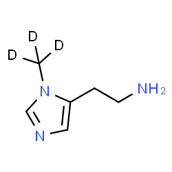 ChemSpider 2D Image | 2-[1-(~2~H_3_)Methyl-1H-imidazol-5-yl]ethanamine | C6H8D3N3