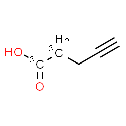 ChemSpider 2D Image | (1,2-~13~C_2_)-4-Pentynoic acid | C313C2H6O2