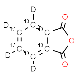 ChemSpider 2D Image | (3a,4,5,6,7,7a-~13~C_6_,~2~H_4_)-2-Benzofuran-1,3-dione | C213C6D4O3
