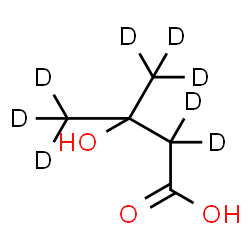 ChemSpider 2D Image | 3-Hydroxy-3-(~2~H_3_)methyl(~2~H_5_)butanoic acid | C5H2D8O3
