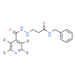 ChemSpider 2D Image | N-Benzyl-3-{2-[(~2~H_4_)-4-pyridinylcarbonyl]hydrazino}propanamide | C16H14D4N4O2