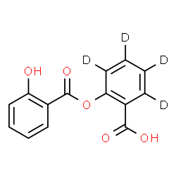 ChemSpider 2D Image | 2-[(2-Hydroxybenzoyl)oxy](~2~H_4_)benzoic acid | C14H6D4O5