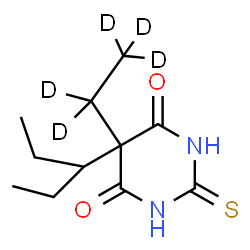 ChemSpider 2D Image | 5-(~2~H_5_)Ethyl-5-(3-pentanyl)-2-thioxodihydro-4,6(1H,5H)-pyrimidinedione | C11H13D5N2O2S